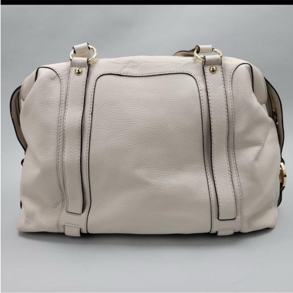 NWT Michael Kors Fulton Vanilla Leather Large Satchel - Picture 3 of 15